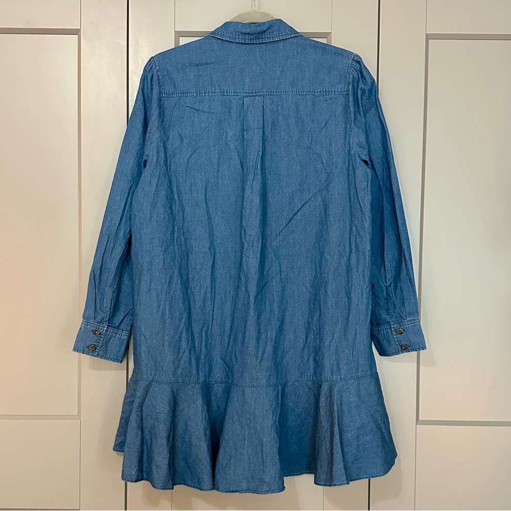 Tuckernuck Lightweight Denim Callahan Shirt Dress Cotton Blue Womens Size Medium - Picture 7 of 14